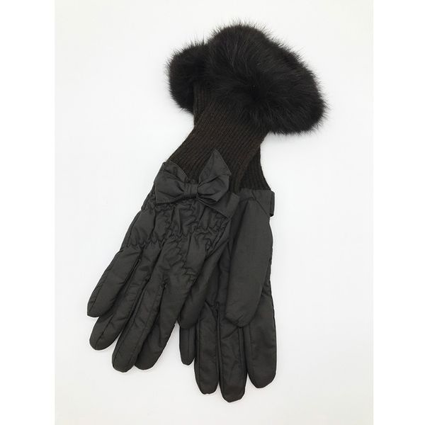 

five fingers gloves flyber solid elegant full finger women long hair screen winter warm soft wrist mittens 2021 fashion guantes mujer, Blue;gray