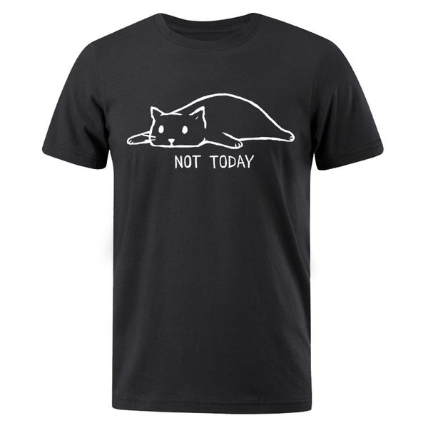 

2019 summer fashion not today men's t-shirts lazy cat men t shirts sportswear t-shirt male hip hop t shirt funny cotton tee