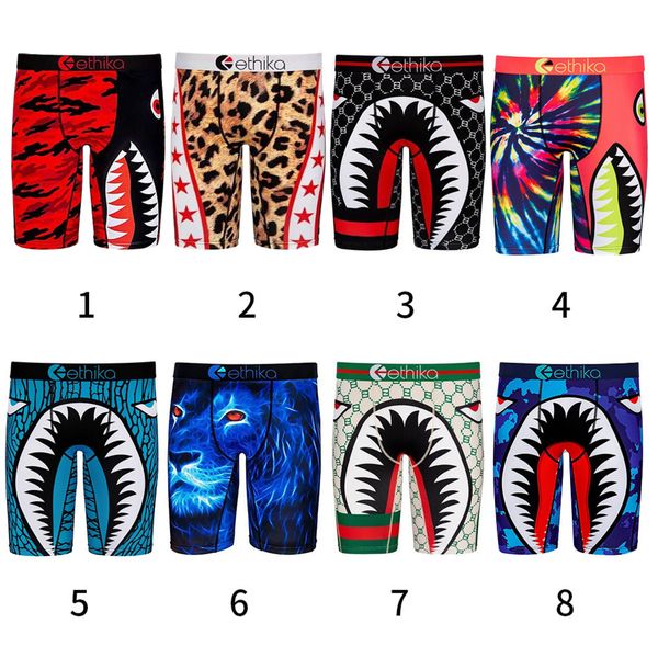

new styles ethika men's boxer underwear sports hiphop rock excise underwear skateboard street quick dry p668, White;black