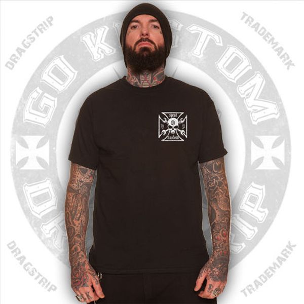 

clothing biker t` shirt iron cross t`shirt skull tee rod double side t`shirt