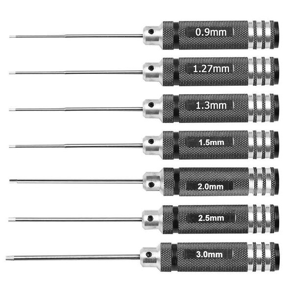 

0.9/1.27/ 1.3/ 1.5/ 2.0/ 2.5/ 3.0mm white steel hex screwdriver tool kit for rc helicopter car drone aircraft model repair too