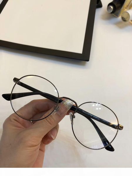 

eyeglasses frame luxury glasses 0297 spectacle frame eyeglasses for men women myopia brand designer glasses frame clear lens with case, Silver