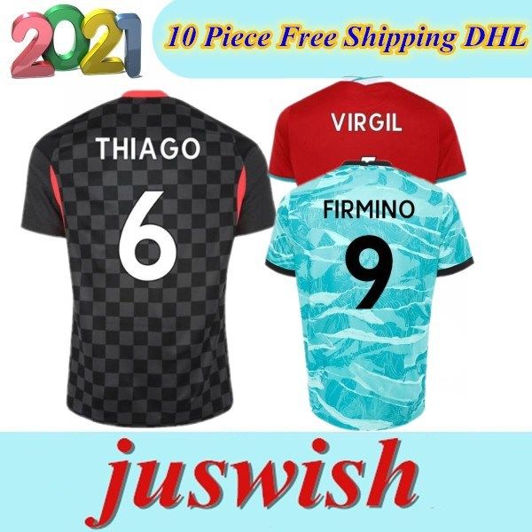 

2020 2021thiago salah firmino diogo jota j. soccer jersey 20 21 football shirt goalkeeper virgil men kids kit uniform, Black;yellow