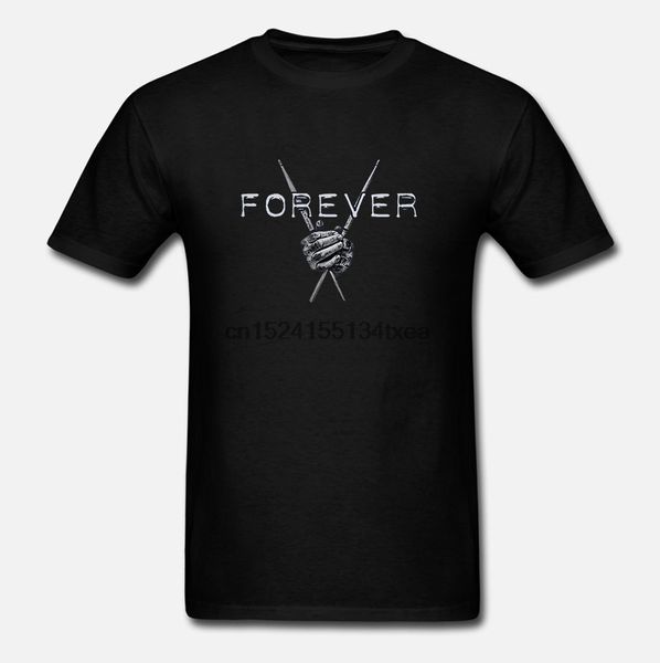 

fashion man drums forever t-shirt drummers tee paiste zildjian tama pearl sabian a04 casual t shirt printed 1