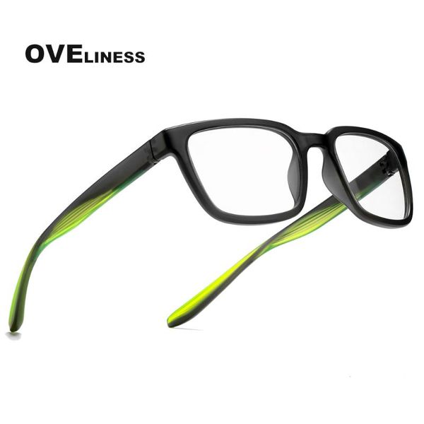 

2020 men's eyeglasses frames eye glasses frame men optical myopia prescription clear glasses male full tr90 spectacles eyewear, Black