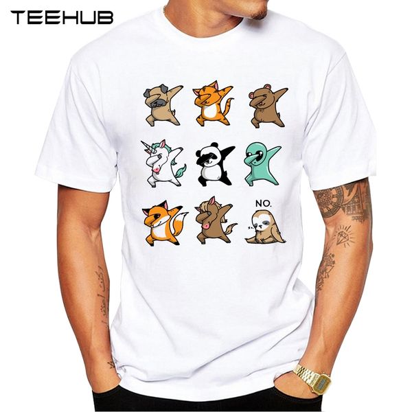 

2019 teehub мужская смешные животных прилагая партия printed t-shirt с коротким рукавом новизна конструкции tops охладить tee