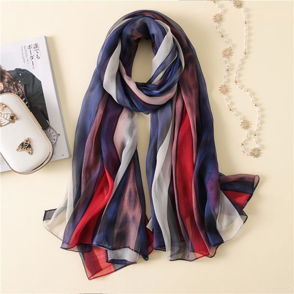 

brand 2020 summer silk scarf for women shawls and wraps fashion large size soft pashmina beach stoles foulard echarpe hijabs cmq4, Blue;gray