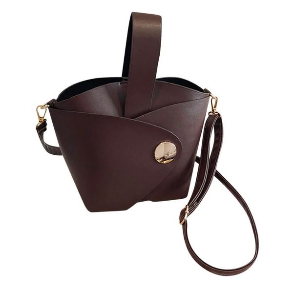 

fashion magnetic buckle women's handbags solid color large capacity pu leather single shoulder bag leisure ladies messenger bags