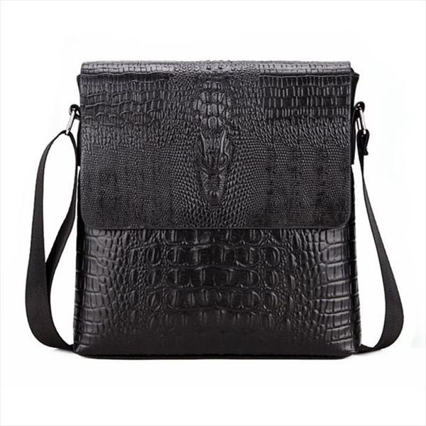 

new ale fashion mens alligator pattern flap shoulder bags for men messenger bag business crossbody bag crocodile bolsa