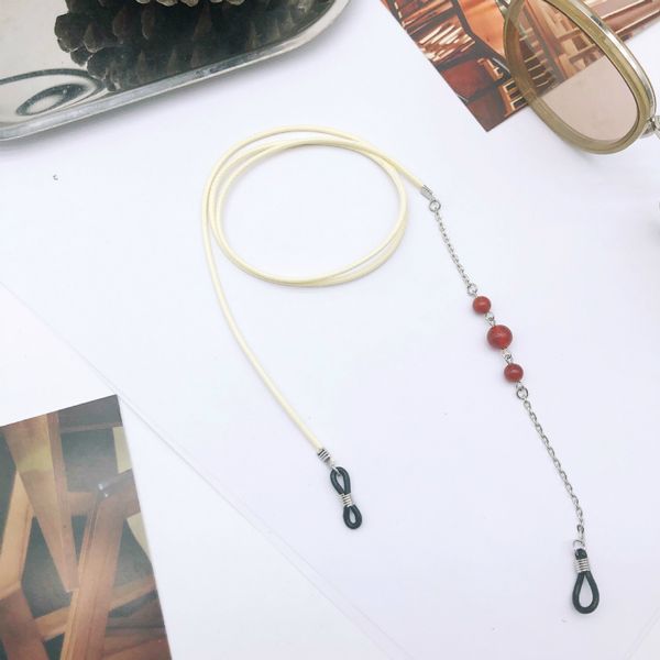 

sunglasses rope for women red beaded eyeglass chain eyewears cord holder neck straps new solid eye wear accessories female 2020, Silver