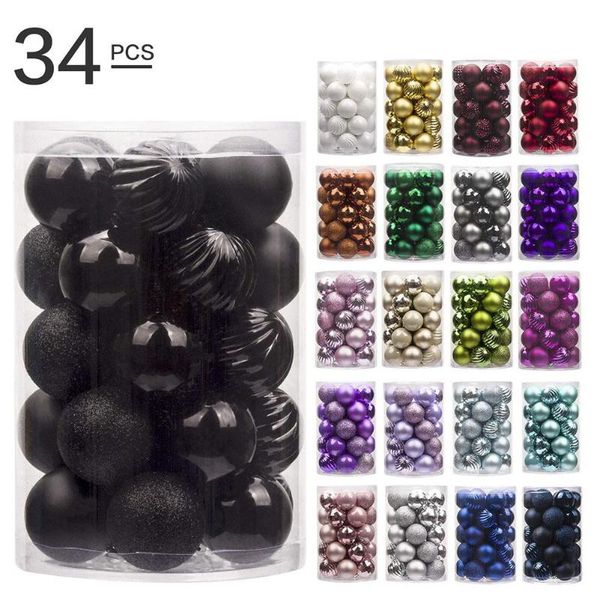 

christmas balls christmas decorations 34 pcs balls on the tree #so
