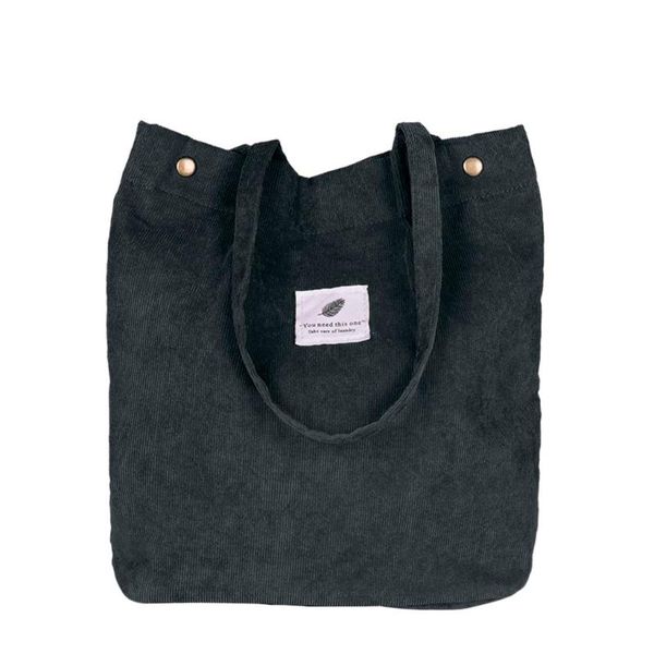 

big capacity women corduroy tote ladies casual shoulder bag foldable reusable shopping beach bag solid corduroy shoulder bag#lr1