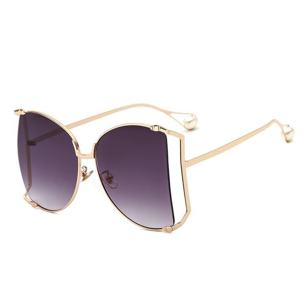 

большой кадр pearl солнцезащитные очки дамы моды очки красочный металла полые очки конструктора new hot бесплатная доставка очки, White;black