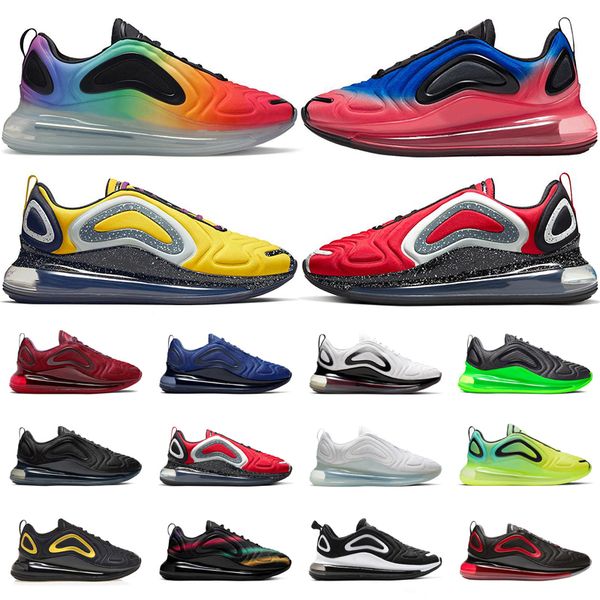 

2020 bred 720 mens womens running shoes electric green volt aurora cosmic wolf grey university red psychic powder trainer sports sneakers