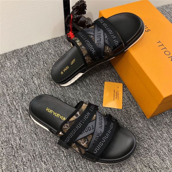

latest series imported original material velcro design adjust size high-end comfortable sandals lazy shoes, Black