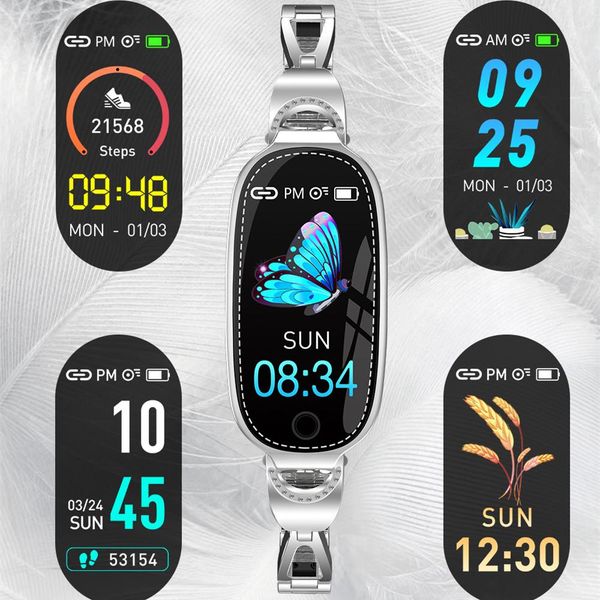 

cgjxsfashion female smartwatchs lady bracelet blood pressure heart rate monitoring fitness tracker ip68 waterproof smart bracelet pk h1 h2 h