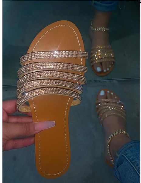

sandals women 2020 new european and american flat shoes slippers women's shoes slippers sandals0119, Black