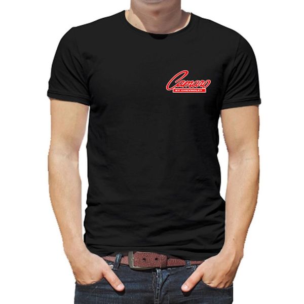

2020 new summer style men double side tee shirt camaro chevy gm rod rat nostalgia drag race rac black short sleeve shirt