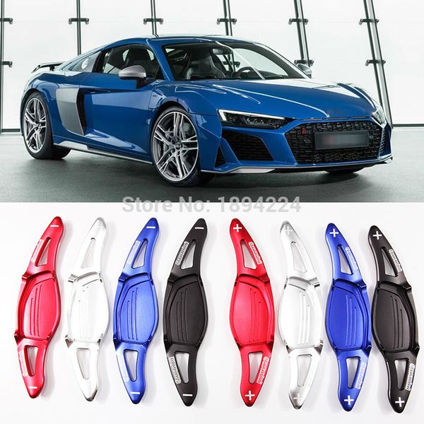

2pcs aluminum car steering wheel shift fork paddle shifter extension for audi r8 2016-2019