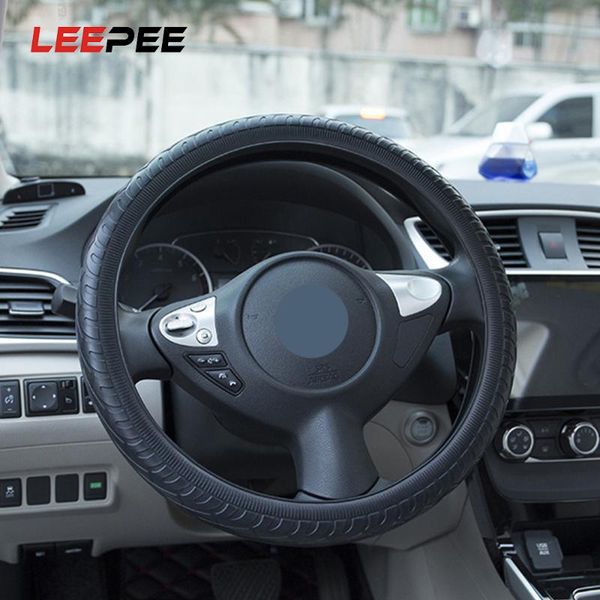 

leepee universal 36-40cm texture silicone steering covers automobile accessories anti-slip car steering wheel cover