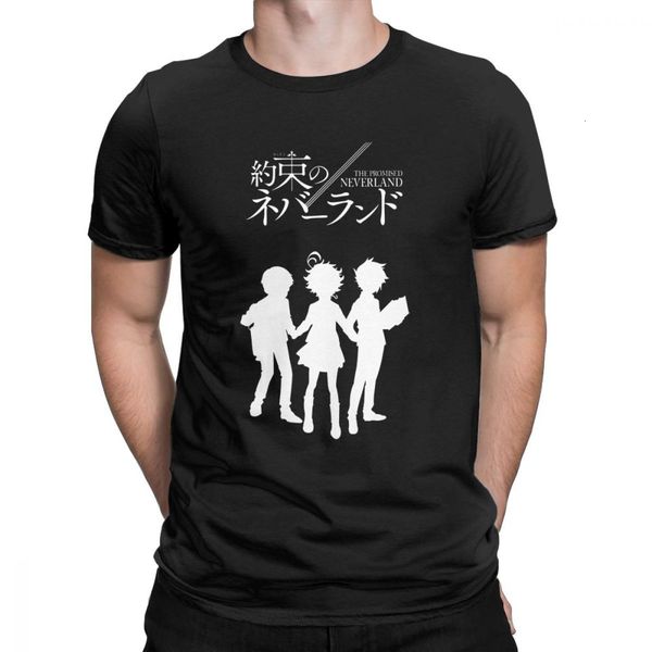 

midnite star men's the promised neverland t shirts yakusoku no neverland 100% cotton clothes hipster short sleeve o neck tee