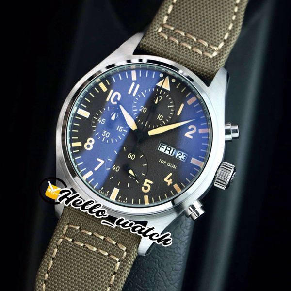 

новый spitfire истребитель стальной корпус черный циферблат япония 6s00 кварцевый хронограф мужские часы army green нейлон кожаный ремешок ч, Slivery;brown