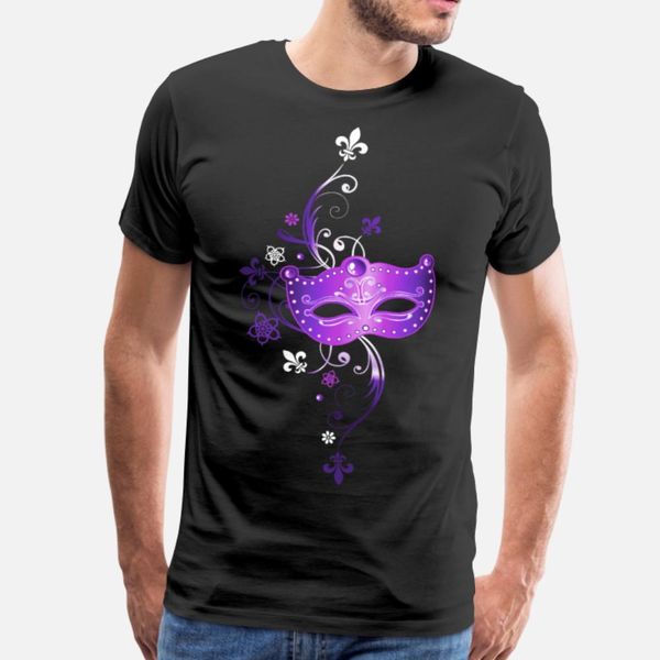 

purple mask mardi gras fleur de lis new orleans t shirt men designing short sleeve o neck unique sunlight funny spring family shirt