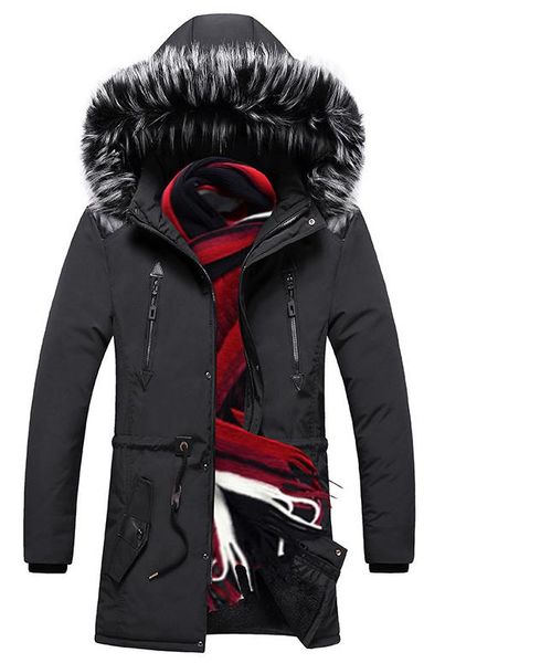 

2020winter male new arrival warm fashion parka coats men's casual jacket hooded parkas men fashion parkas 4xl, Black