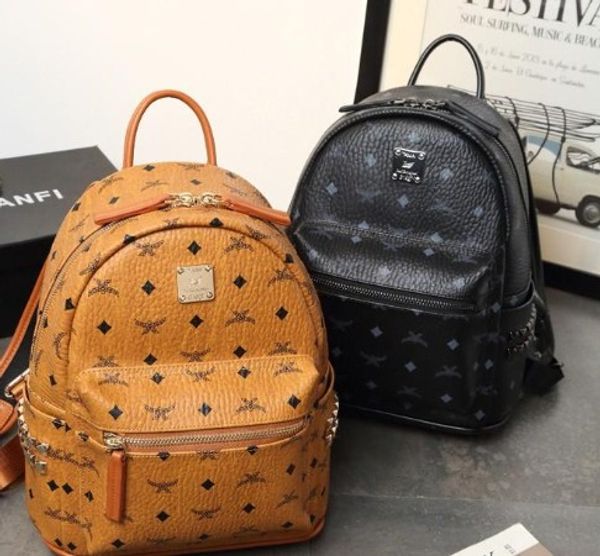 

leather 2 size men women's backpack famous designer backpack lady backpacks bags women men back pack, Blue;gray