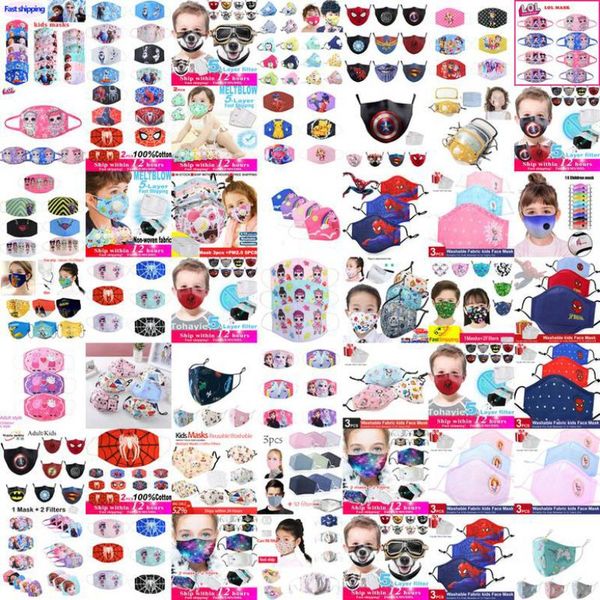 

shields 2 valve 2 cartoon pm25s 100styles cotton muffle kids face with breathing cute and 12 masks filters online mouth for outlet ssgpj, Blue