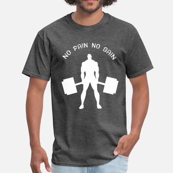 

no pain no gain t shirt men graphic short sleeve euro size s-3xl unique graphic breathable spring autumn trend shirt