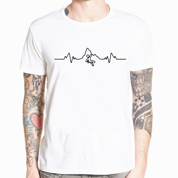 

summer men t shirt eat sleep climb печать смешные брендовой одежды born залезть evolution climbinger heartbeat pulse футболку