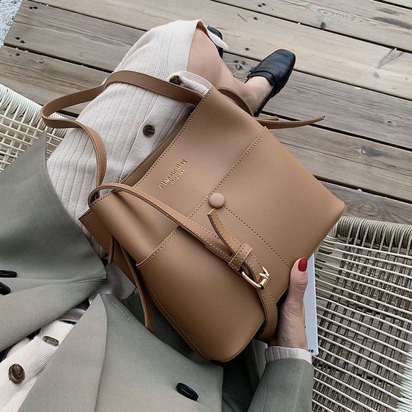 

casaul buckets bag for women designer shoulder bags luxury soft pu leather crossbody bag large capacity totes ladies purse m422