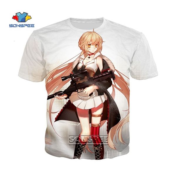 

girls frontline men female cartoon figure japan anime 3d print shirts funny oversized funny men clothing