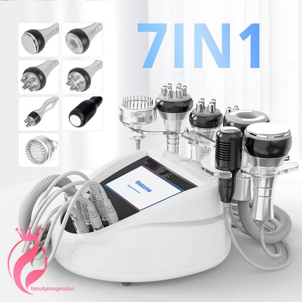 

7 in 1 spa vacuum rf sell cavitation liposuction cellulite remove slimming arm pn microcurrent device body slimming machine