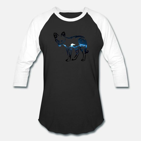 

tribal space fox t shirt men printed 100% cotton crew neck cool famous basic summer original shirt, White;black