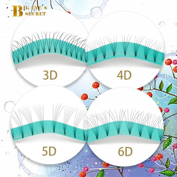 

false eyelashes big eye's secret 3d/4d/5d/6d short stem lashes premade russian volume fans faux mink makeup eyelash extensions