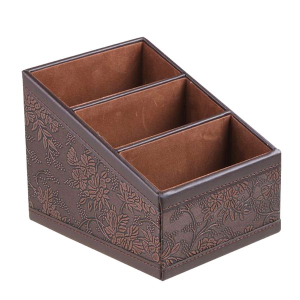 

ретро стиль кожа pu пульт дистанционного управления desktop home стенд держатель для хранения