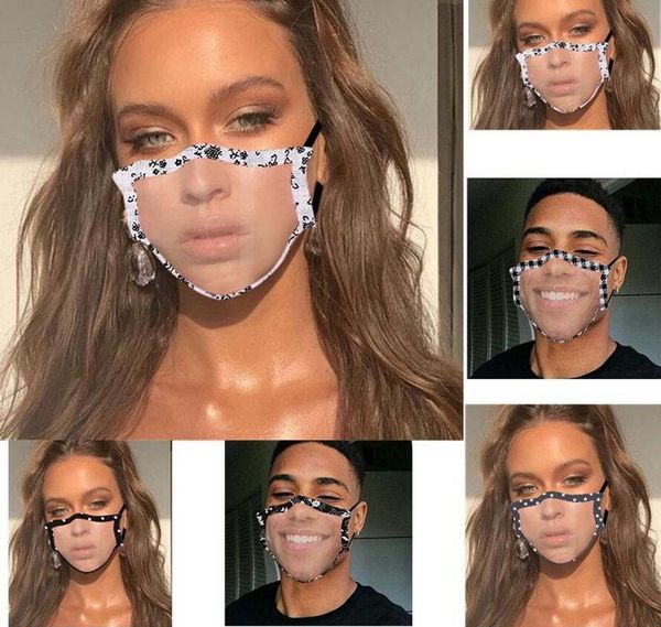 

masks clear window visible mouth mask lip language dustproof mask fashion designer face mask lace floral visible mouth cover alsk633