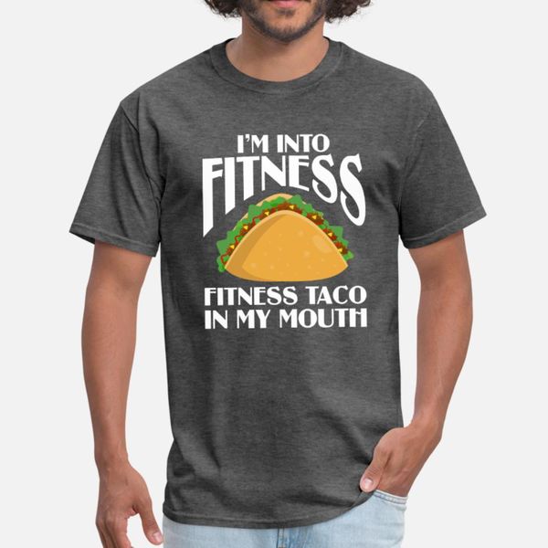 

funny taco fitness taco in my mouth t shirt men print cotton euro size s-3xl clothing cute casual spring normal shirt, White;black