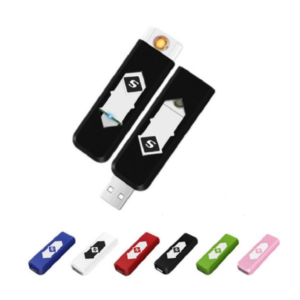 

The cigarette lighter USB rechargeable fashion USB lighter cigarettes lighters single blister packaging flameless windproof lighter