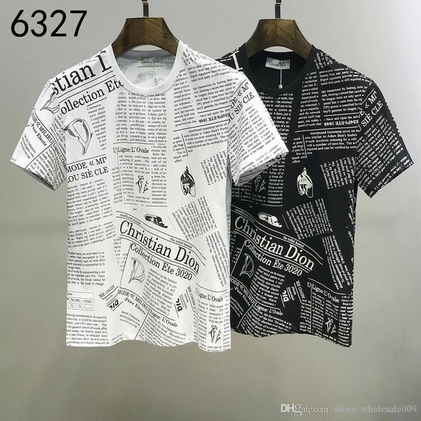 

20fw luxury mens женщин дизайнер футболки поло рубашки t shirt herren firmata homme tee рубашки платья лета марка короткие tee топы 1t85, White