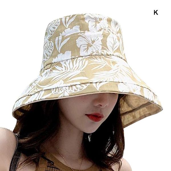 Cappelli per donna Cappello da sole Double Chapeau Femme Ete Side Pieghevole protezione solare Cappello da spiaggia Sweet All-match Beach Wide Brim Sun 2020