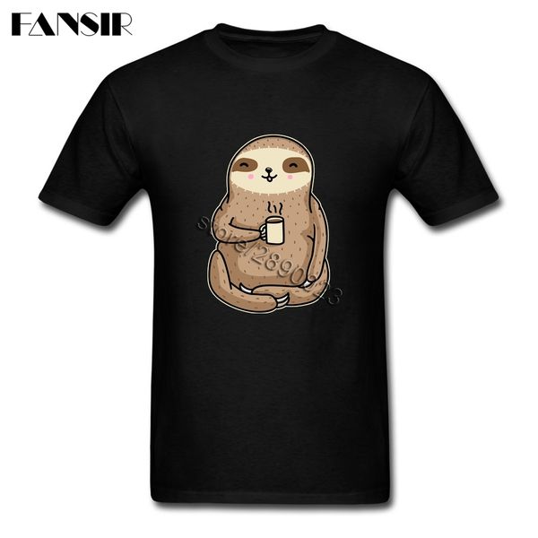 

summer tshirts for men sloth men tshirt short sleeve crewneck cotton teenage brand clothing