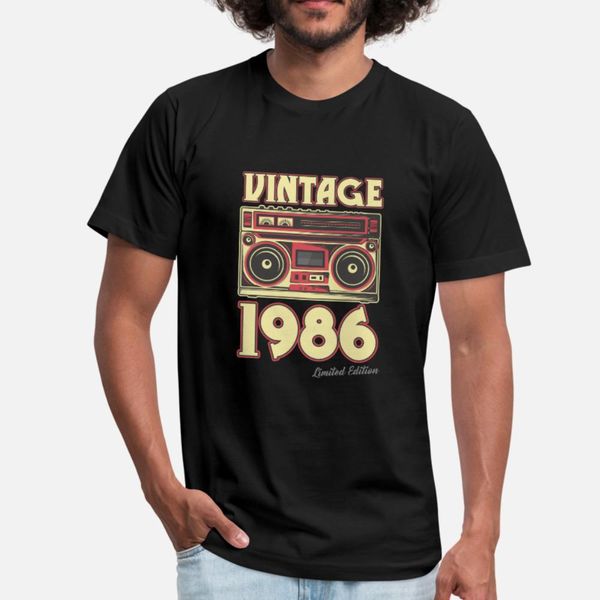 

classic 34th birthday gift cassette vintage 1986 t shirt men designing cotton s-xxxl kawaii interesting funny spring standard shirt