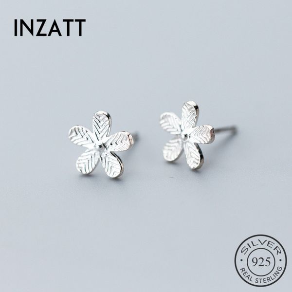 

stud inzaminimalist metal flower earrings 2021 fashion charm women jewelry 925 sterling silver artsy accessories lady summer, Golden;silver