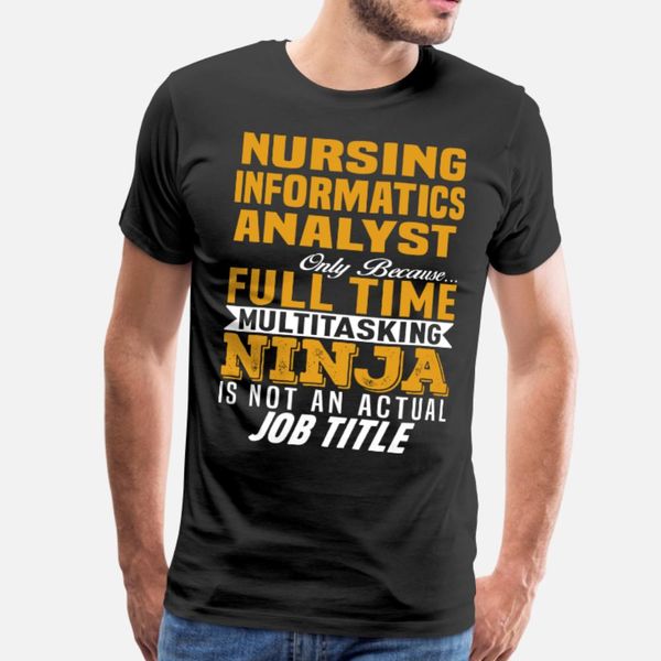 

nursing informatics analyst t shirt men knitted 100% cotton crew neck leisure gift new fashion summer family shirt