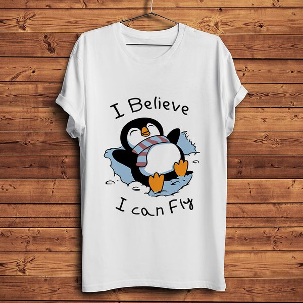 

cute snow penguin funny t-shirt homme summer short sleeve t shirt men new white hipster casual tshirt streetwear