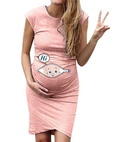 

casual dresses fashion loose waist irregular hem womens designer maternity dresses casual females clothes baby print womens, Black;gray