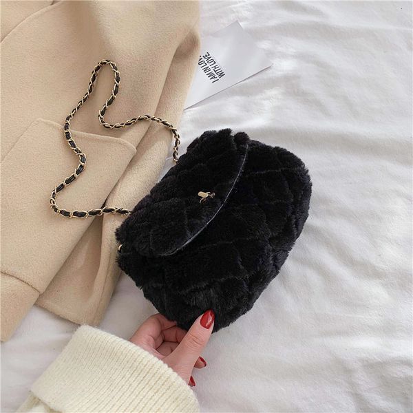 

bags plush chain bag shoulder bags fashion candy female crossbody crossbody luxury purse small women designer flap lady fur 2019 jnjob, Red;black